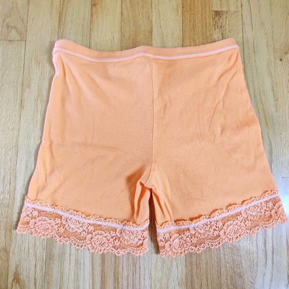 Free People Orange Cotton Shorts with Lace - Picture 3 of 6